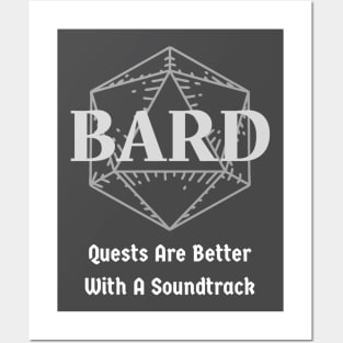 "Quests Are Better With A Soundtrack" DnD Bard Class Print Posters and Art